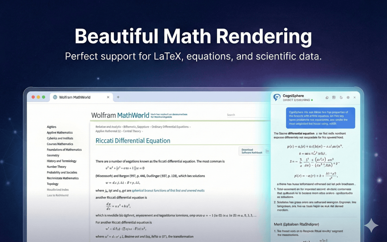 Side Panel with Native LaTeX Math